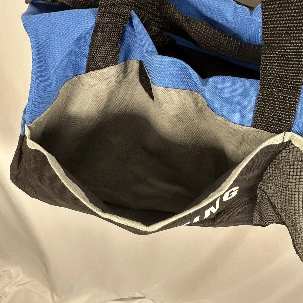 SAMSUNG Duffel Bag Gym Bag Black Blue Gray Zip 17